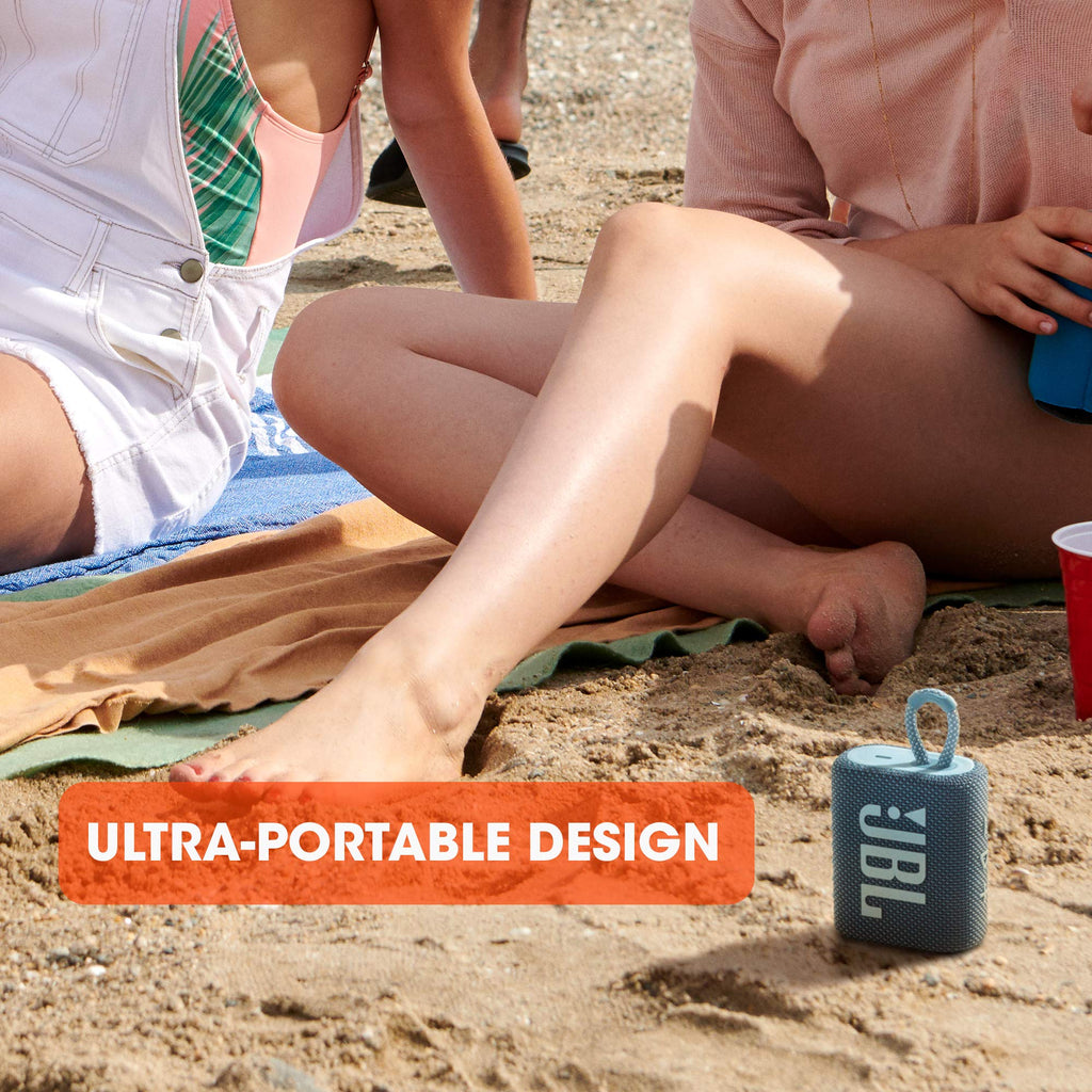 JBL Go 3 - Portable Mini Bluetooth Speaker, big audio and punchy bass, IP67 waterproof and dustproof, 5 hours of playtime, speaker for home, outdoor and travel (White)