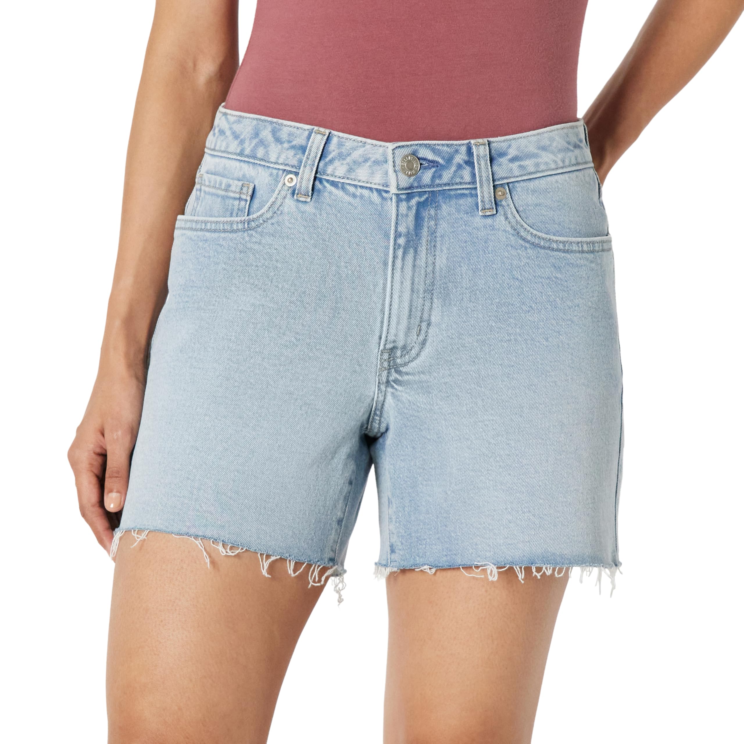 Amazon Essentials Women's Low Stretch Mid-Rise Regular-Fit Jean Short