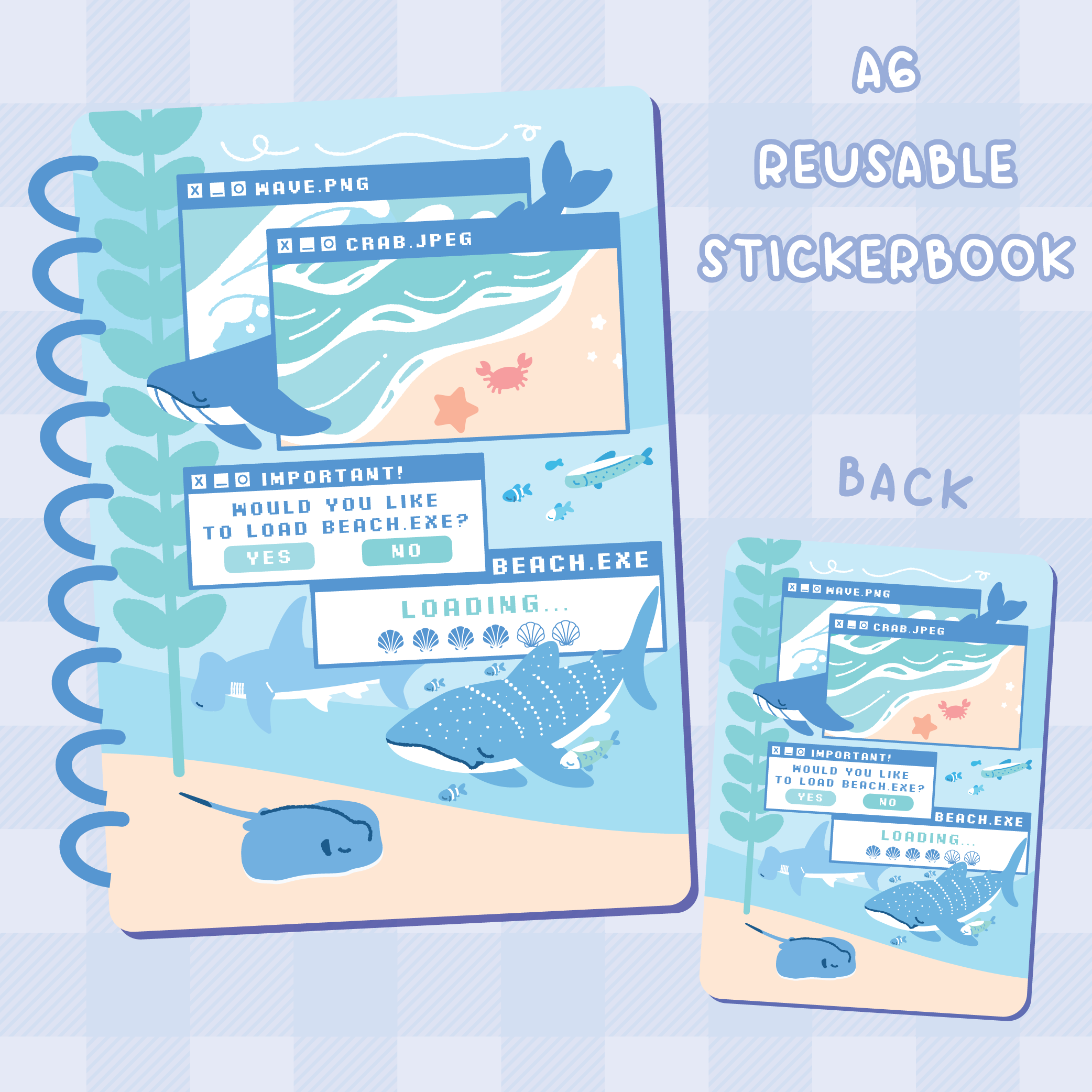Ocean.exe Reusable Sticker book